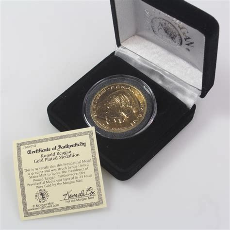 Ronald Reagan Gold Plated Medallion Property Room