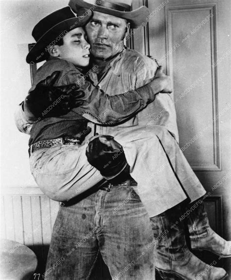 Pic Chuck Connors Johnny Crawford Western Tv Show The Rifleman