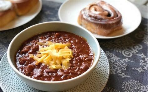 The Truth About Chili And Cinnamon Rolls Whats Cooking America