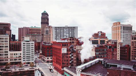 Downtown Buildings In Detroitmichigan Image Free Stock Photo