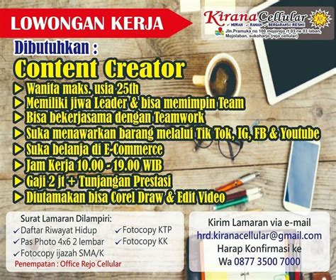 Kirim informasi dari anda dengan mention kami @infotasikmalaya! Lowongan Kerja Bisnis Konter di Solo Archives - INFO LOKER SOLO
