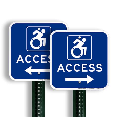 Access Sign With Right Arrow New Accessibility Symbol