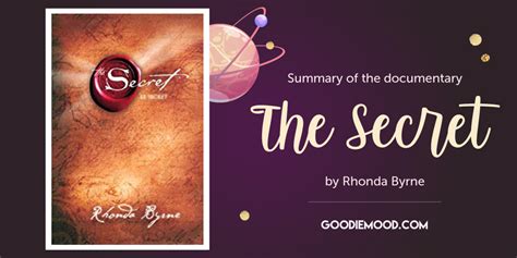 Summary Of The Secret By Rhonda Byrne Goodie Mood