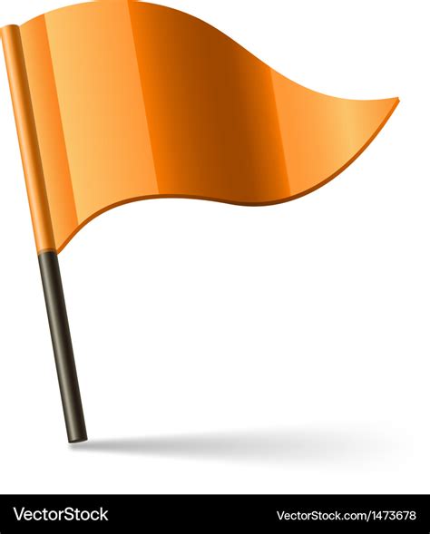 Orange Flag Royalty Free Vector Image Vectorstock