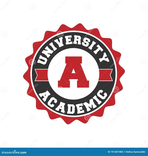 University Academic Logo Element Vector Illustration Decorative Design