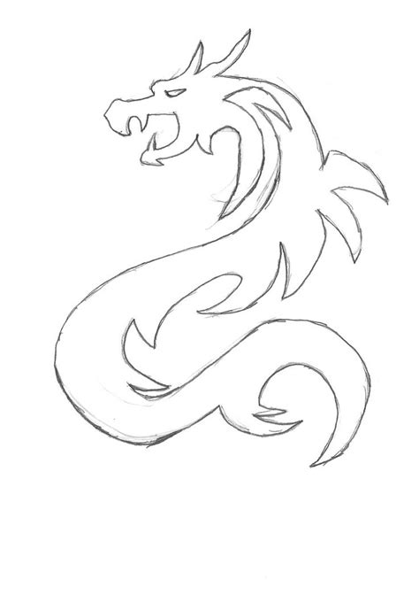 Here is something cool that i think a lot of you dragon lovers will enjoy. Simple Dragon Drawing at GetDrawings | Free download