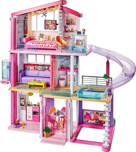 Barbie Dreamhouse Inch Dollhouse With Elevator Pool Slide And 70