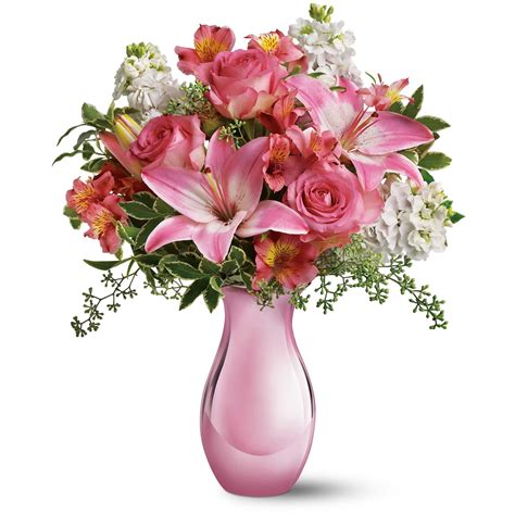 Telefloras Pink Reflections Bouquet With Roses In Lowell Ma Finally