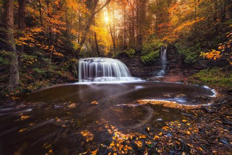 Waterfalls At Daytime Photography Nature Landscape Fall Hd