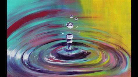 How To Paint Colorful Water Drops Droplets Step By Step Realistic