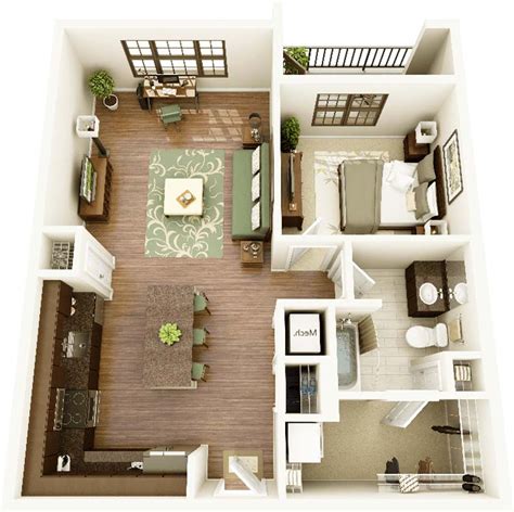 Ada juga rumah btn 1 kamar tidur atau bedroom yang bersifat minimalis modern. Contoh Desain Denah Rumah Minimalis 1 Kamar Tidur Terbaik ...
