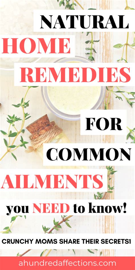 Must Know Natural Home Remedies For Common Ailments Free Printable