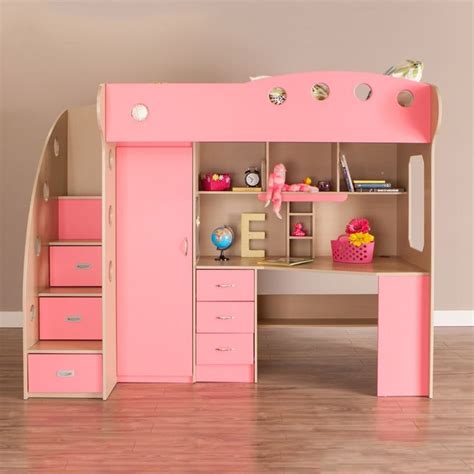 Lots of the loft beds in the market but all of the products are not good. NIKA Loft Bed (Maple, Pink) | Girls loft bed, Pink bedroom ...