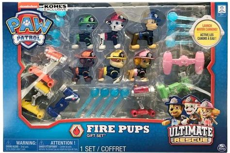 Paw Patrol Mighty Pups 6 Pack T Set Paw Patrol Figures With Light Up