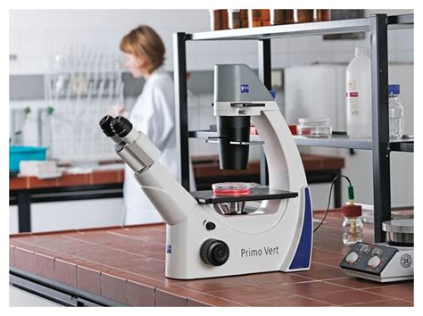 Carl Zeiss Primo Vert Inverted Microscopecell Culturemicroscopes And