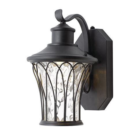 Home Decorators Collection Black Outdoor Led Dusk To Dawn Wall Lantern