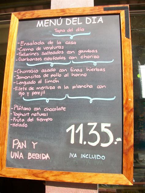 Dining Out in Spain | Spanish menu, Spanish food, Tapas menu
