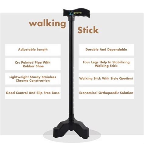 Aluminum Color Coated Skstc Tripod Walking Stick At Rs 150piece In Delhi