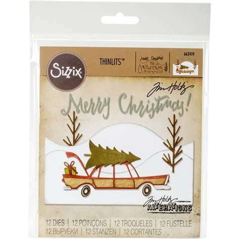 Sizzix Thinlits Die Set 12pk Home For The Holidays By Tim Holtz