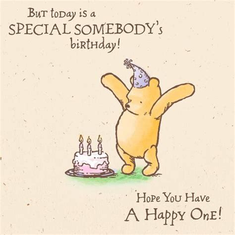 Winnie The Pooh Happy Birthday Quote Birthday Card Winnie The Pooh