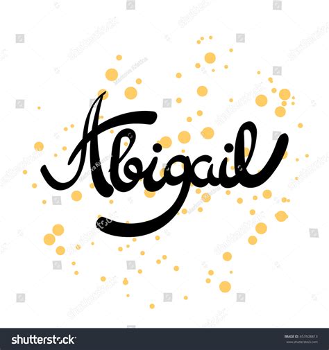 Female Name Abigail Hand Drawn Lettering Vector De Stock Libre De