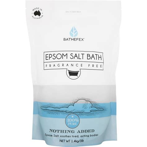 Bathefex Epsom Bath Salt Fragrance Free 14kg Big W