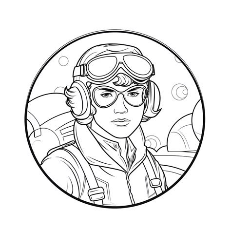 Amelia Earhart Coloring Page Coloring Page