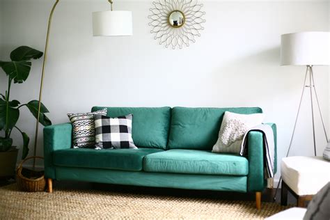 Elevate your ikea furniture with replacement ikea sofa covers & extra ikea couch covers. Our statement sofa! Comfort Works green velvet IKEA sofa ...