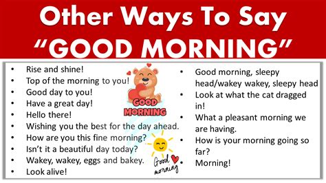 Ways To Say Good Morning 15 Creative Ways Of Good Morning Englishilm