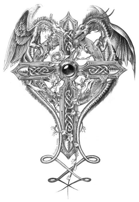 At tattoounlocked.com find thousands of tattoos categorized into thousands of categories. Image detail for -celtic dragon cross Photos from Erin ...