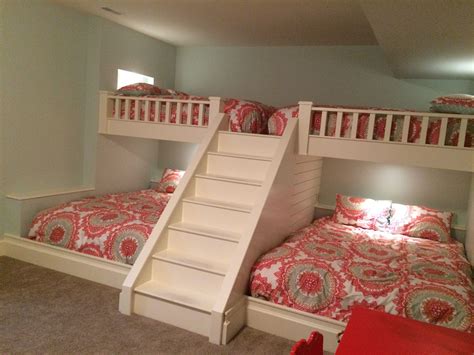 Custom Made Bunk Beds Queen Beds On Top And Bottom Outlets And Lights By The Head Of Each Bed
