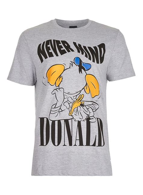 Gray Donald Duck Slim Fit T Shirt T Shirt Vest Fitted T Shirt