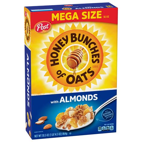 Post Breakfast Cereal Honey Bunches Of Oat Almonds Mega Size 305