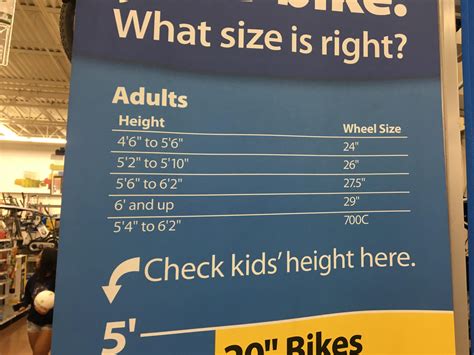 Bike Size Chart Kids The Chart