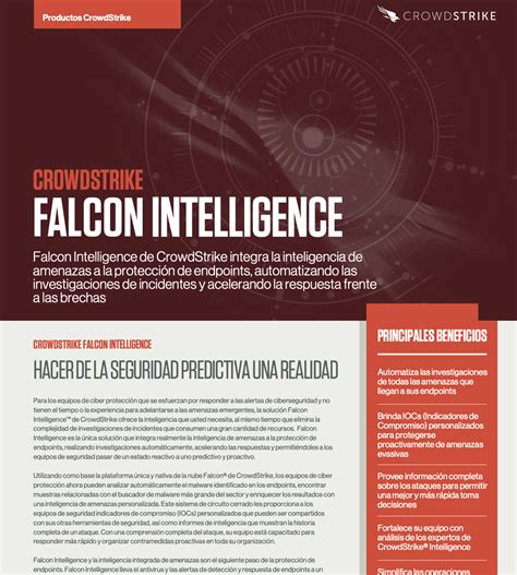 Crowdstrike Falcon® Intelligence Data Sheet Español Crowdstrike