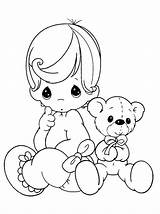 Coloring Baby Precious Moments Pages Moment Kids Sheets Paper sketch template