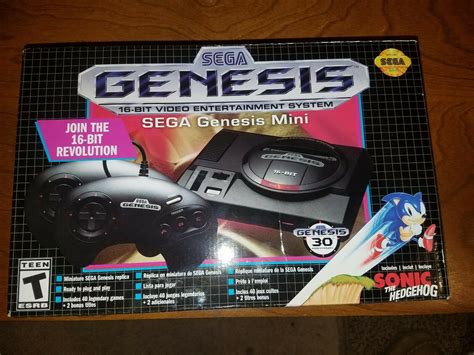 Sega Genesis Mini Console By Sega W 40 Preloaded Video Games And 2
