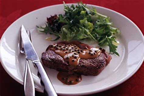 1 tablespoon fresh ginger root, minced. Steak With Green Peppercorn Sauce Recipe - Taste.com.au