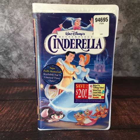 WALT DISNEY CLASSIC VHS Tape Cinderella Masterpiece Collection New And