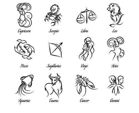 Hand Drawn Astrological Zodiac Icons By Microvector On Creativemarket