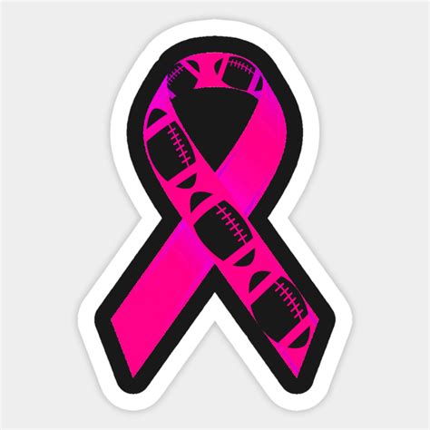 Football Pink Ribbon Breast Cancer Awareness Shirt Halloween Sticker Teepublic