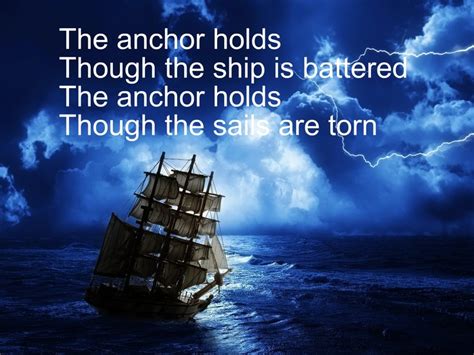 And of course, he is not interested in illicit drugs and excessive partying. The Anchor Holds song is great | If I get another tattoo ...