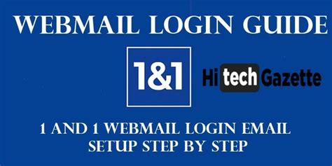 1and1 Webmail How To Login And Set Up Business Emails Hi Tech Gazette