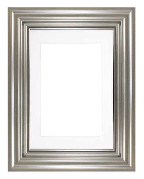 Wide Frame London Range Picture Frame Photo Frames With Mount Light Grey Silver Ebay