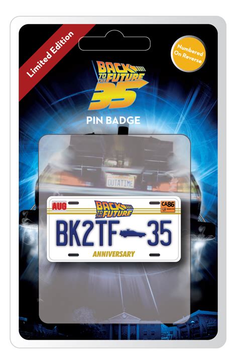 Back To The Future Large Pin Badge 35th Anniversary At Mighty Ape Nz