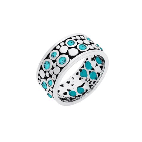 Bague gustave acier blanc de. Bague Homme Cercles Argent Et Pierre Turquoise - Orus Bijoux