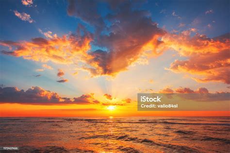 Beautiful Sunset Over The Tropical Sea Stock Photo Download Image Now