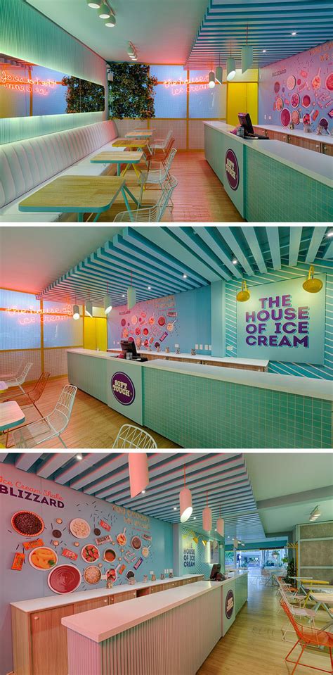 Colorful Ice Cream Shop Interior Design