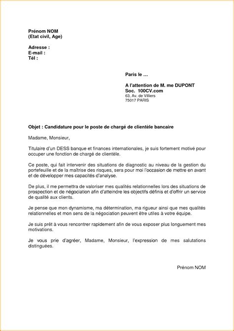 Modele De Lettre De Motivation Pour Une Banque Lettre Modele