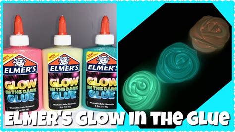 Making Fluffy Slime With The New Elmers Glow In The Dark Glue Youtube